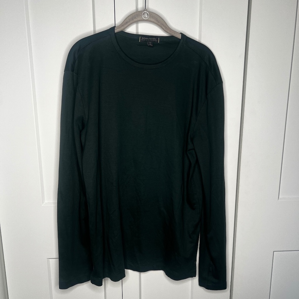 Banana Republic Luxury Touch Performance Long Sleeve Shirt Men's Size Large Tall